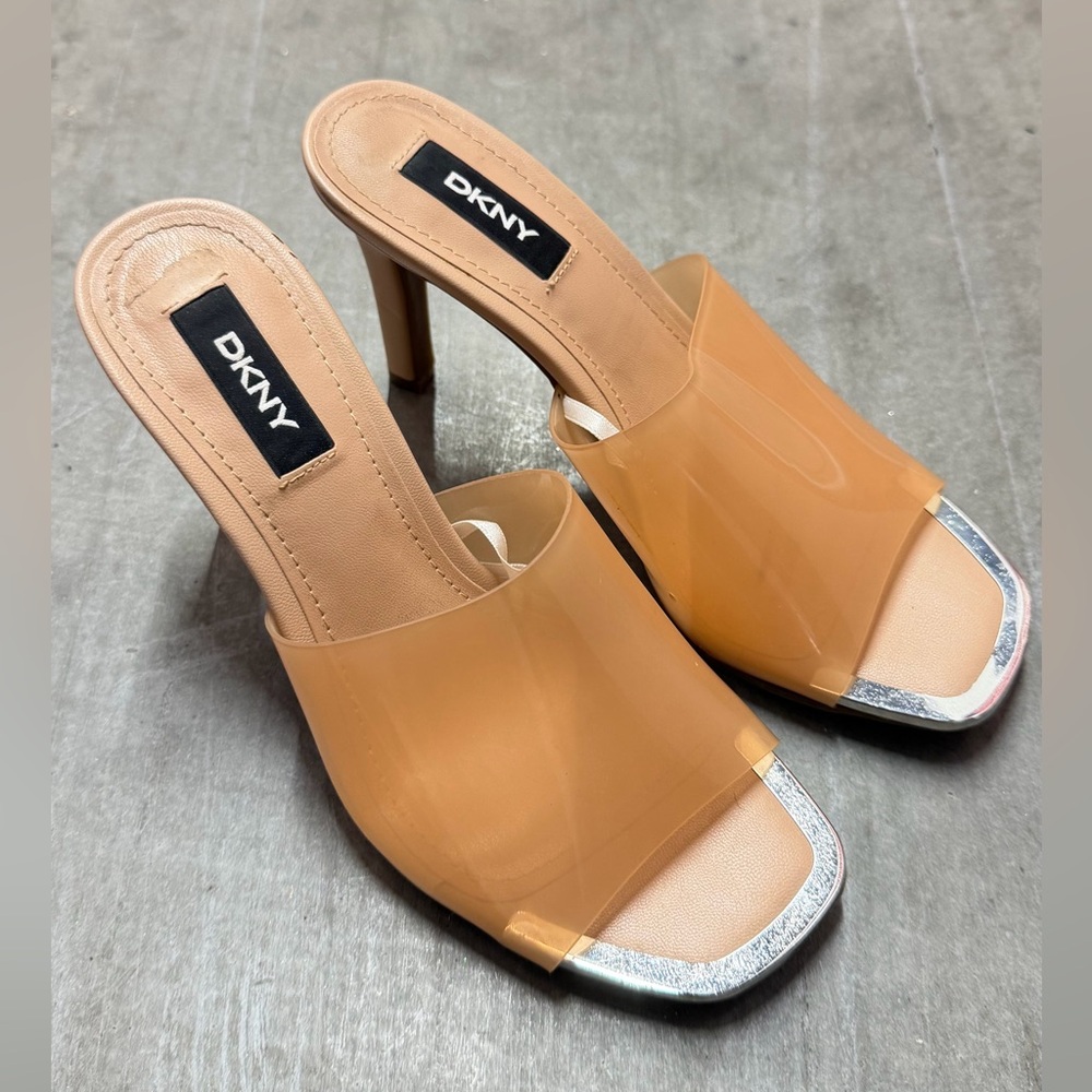 DKNY Beige Heels Sandals Size 6 Women - lightly used